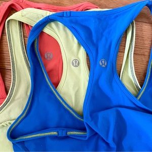 80% OFF OG PRICE Lululemon Cool Racerback Tank Tops size 6 - colorful set of 3
